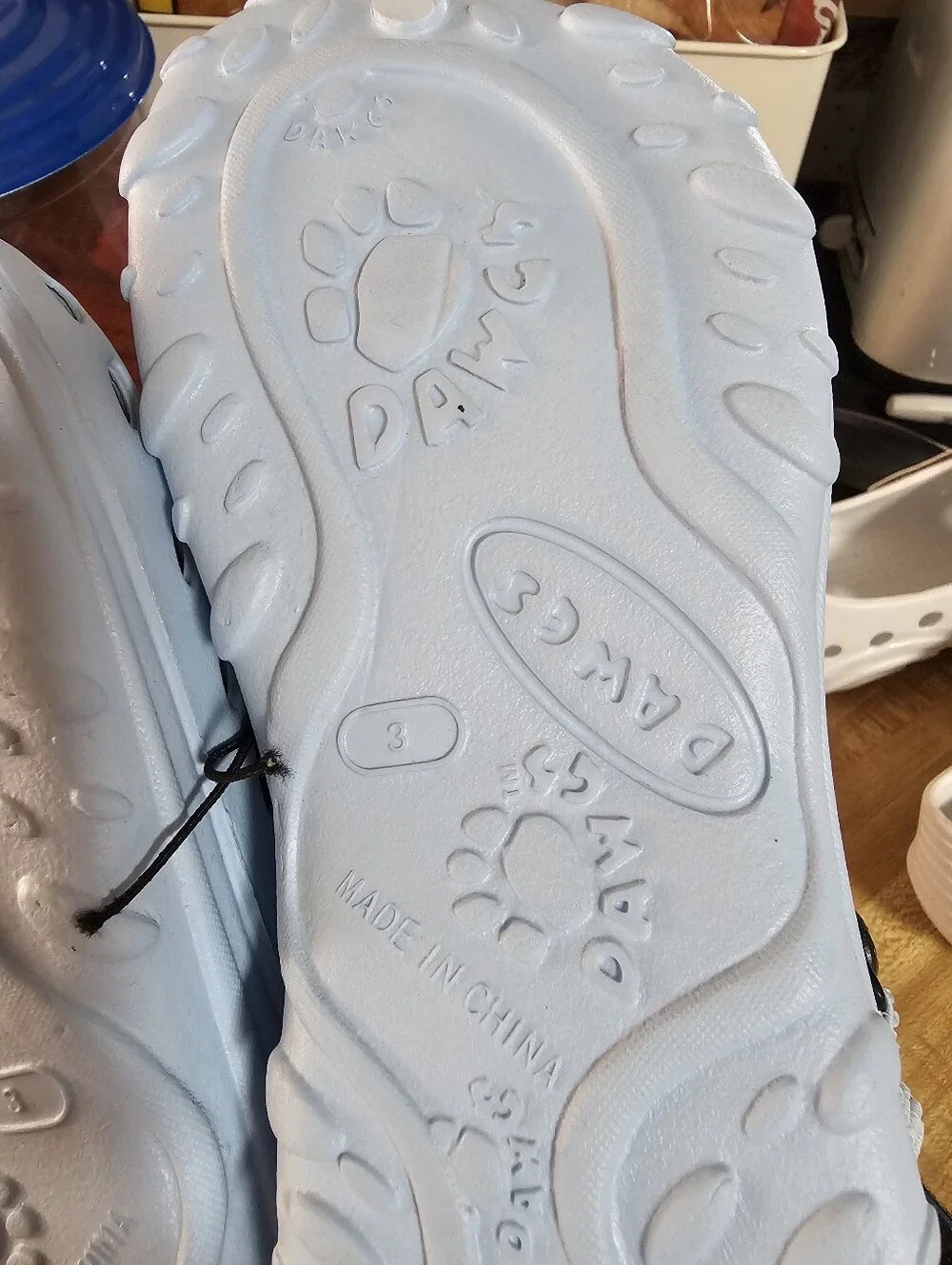 DAWGS Clogs Kids Size 3 Light Blue Slip On Sandals Shoes Footwear New In Bag